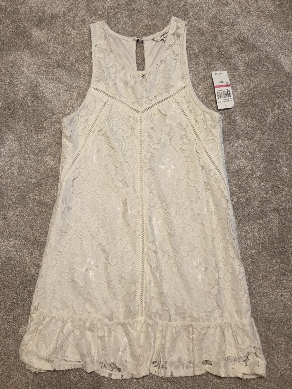 Speechless Cream Lace Mini Dress
